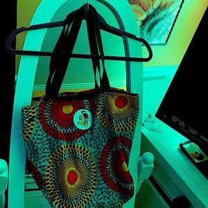 Multi-colored tote bag